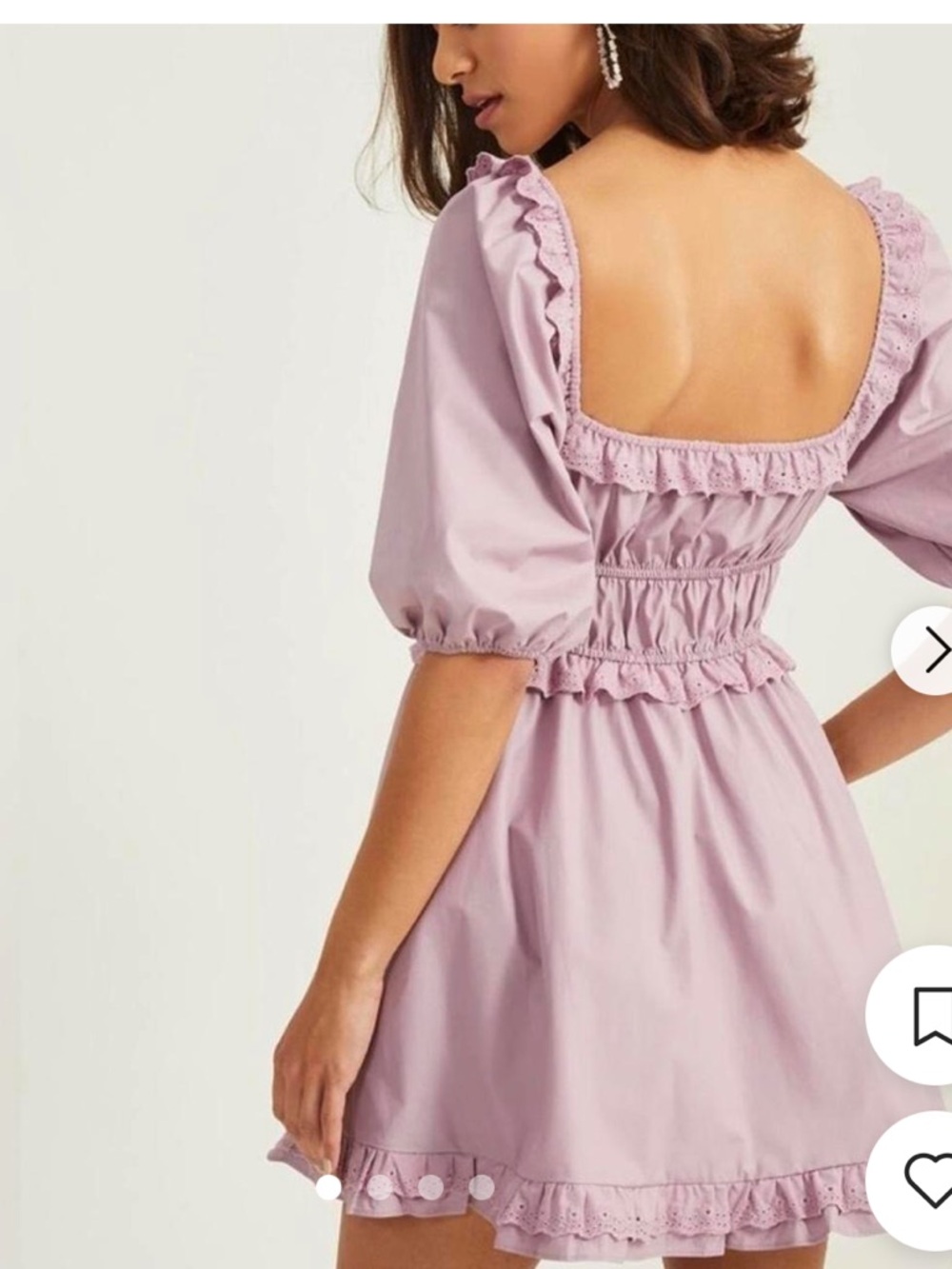 Altar’d State Melissa Ruffle Mini Dress Lavender Size M NWT - Picture 2 of 7